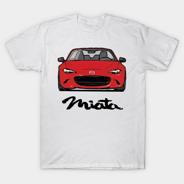 MX5 Miata ND Soul Red T-Shirt by Woreth